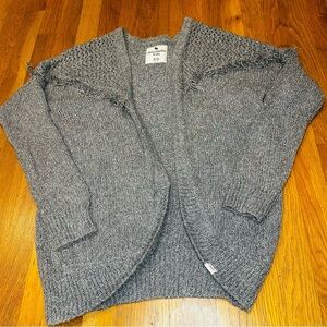 Abercrombie Kids Gray Knit Open Front Cardigan Sweater | Size 15/16